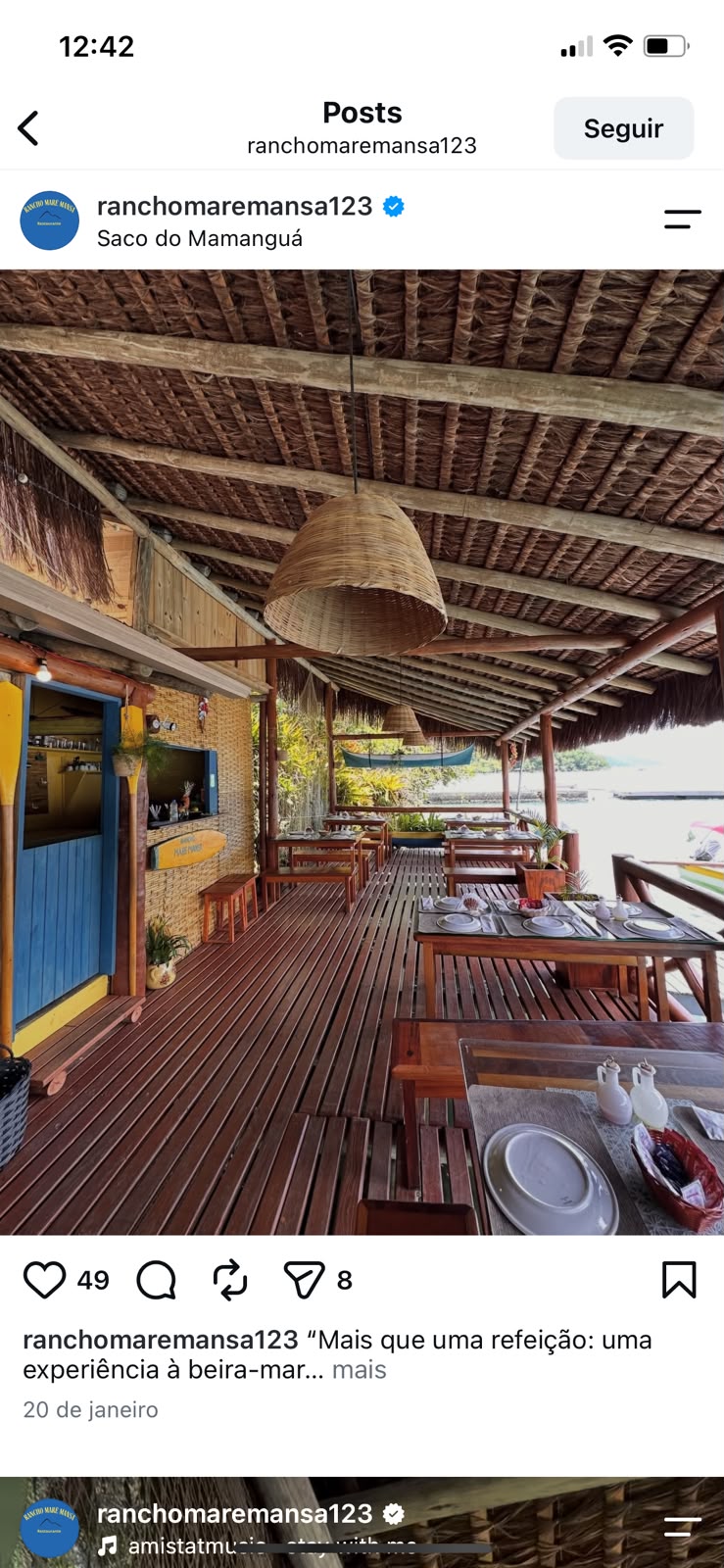 Restaurante à beira-mar na Praia Grande